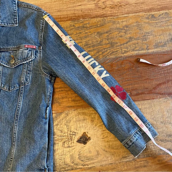 Lucky Brand Totally Lucky Boyfriend Trucker Jacket size large - Picture 14 of 15
